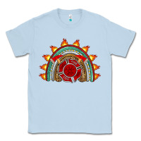 Dusty Blue firefighter rainbow Classic Tee - Artiststas