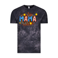 Cloud Black usa Mama  leopard background Vintage Tee - AdoDesignShop