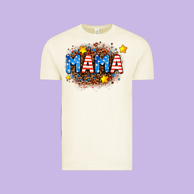 Usa Mama  Leopard Background Vintage Tee Designed By Adodesignshop