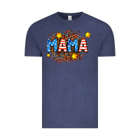 Vintage Denim usa Mama  leopard background Vintage Tee - AdoDesignShop