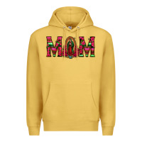 Antique Gold Mom with Floral Aztec and Leopard Background Premium Hoodie - Bettercallsaul