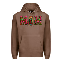 Chestnut Mom with Floral Aztec and Leopard Background Premium Hoodie - Bettercallsaul