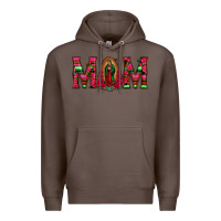 Coffee Mom with Floral Aztec and Leopard Background Premium Hoodie - Bettercallsaul