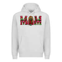 Dove Grey Mom with Floral Aztec and Leopard Background Premium Hoodie - Bettercallsaul