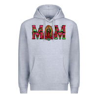 Heather Grey Mom with Floral Aztec and Leopard Background Premium Hoodie - Bettercallsaul