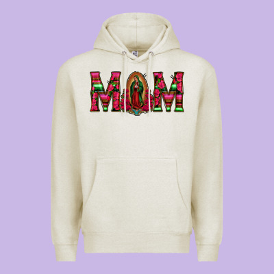 Mom With Floral Aztec And Leopard Background Premium Hoodie Designed By Bettercallsaul