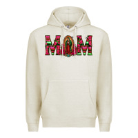 Oatmeal Heather Mom with Floral Aztec and Leopard Background Premium Hoodie - Bettercallsaul