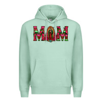 Seafoam Mom with Floral Aztec and Leopard Background Premium Hoodie - Bettercallsaul