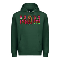Sports Green Mom with Floral Aztec and Leopard Background Premium Hoodie - Bettercallsaul
