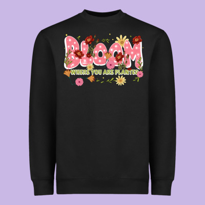 Bloom Where You Are Planted Heavyweight Sweatshirt Designed By Jahusdesignshop