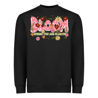 Black bloom where you are planted Heavyweight Sweatshirt - JahusDesignShop