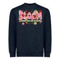 Navy bloom where you are planted Heavyweight Sweatshirt - JahusDesignShop