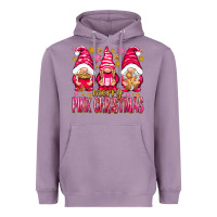 Lavender Merry pink Christmas gnomes Heavyweight Hoodie - NancyCooperArtShop