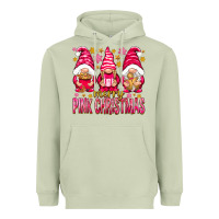 Matcha Merry pink Christmas gnomes Heavyweight Hoodie - NancyCooperArtShop