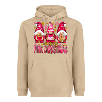 Mushroom Merry pink Christmas gnomes Heavyweight Hoodie - NancyCooperArtShop