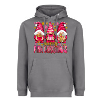 Storm Merry pink Christmas gnomes Heavyweight Hoodie - NancyCooperArtShop