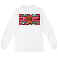 White dachshund puppy license plate Long Sleeve Tee - Artiststas