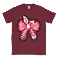 Burgundy easter bunny pencil bow Classic Tee - CowhideDigitalArt