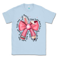 Dusty Blue easter bunny pencil bow Classic Tee - CowhideDigitalArt
