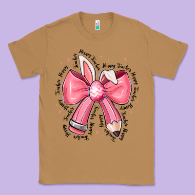 Easter Bunny Pencil Bow Classic Tee Designed By Cowhidedigitalart
