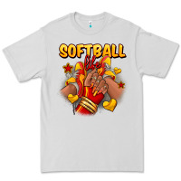 Dove Grey Softball life afro girl sneakers Premium Tee - RanaPortraitStore