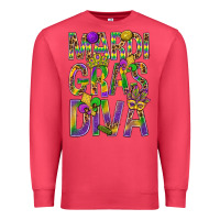Cardinal Mardi Gras diva Premium Sweatshirt - BundleAndBundleShop