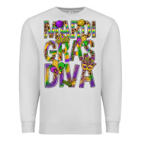 Dove Grey Mardi Gras diva Premium Sweatshirt - BundleAndBundleShop