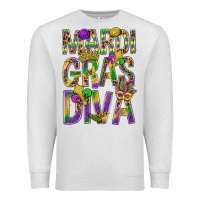 Oatmeal Heather Mardi Gras diva Premium Sweatshirt - BundleAndBundleShop