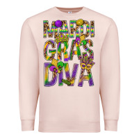 Pale Pink Mardi Gras diva Premium Sweatshirt - BundleAndBundleShop