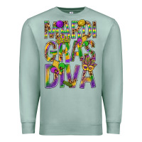 Seafoam Mardi Gras diva Premium Sweatshirt - BundleAndBundleShop