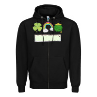 Black st patrick's trio name patch Zipper Hoodie - MaliasSmallBusiness