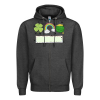 Charcoal Heather st patrick's trio name patch Zipper Hoodie - MaliasSmallBusiness