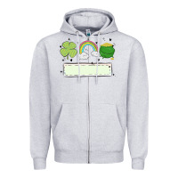 Heather Grey st patrick's trio name patch Zipper Hoodie - MaliasSmallBusiness