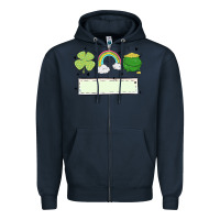 Navy st patrick's trio name patch Zipper Hoodie - MaliasSmallBusiness