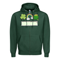 Sports Green st patrick's trio name patch Zipper Hoodie - MaliasSmallBusiness