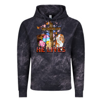 Cloud Black He lives Easter Day Vintage Hoodie - CowGirlArtShop