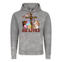 Cloud Rock He lives Easter Day Vintage Hoodie - CowGirlArtShop