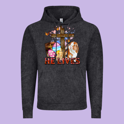 He Lives Easter Day Vintage Hoodie Designed By Cowgirlartshop
