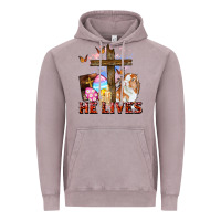 Vintage Zinc He lives Easter Day Vintage Hoodie - CowGirlArtShop