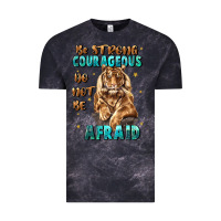 Cloud Black be strong and courageous Vintage Tee - JahusDesignShop