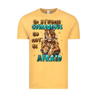 Vintage Mustard be strong and courageous Vintage Tee - JahusDesignShop
