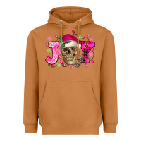 Meerkat Pink Christmas Joy skeleton Heavyweight Hoodie - NancyCooperArtShop