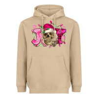 Mushroom Pink Christmas Joy skeleton Heavyweight Hoodie - NancyCooperArtShop