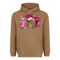 Toasted Coconut Pink Christmas Joy skeleton Heavyweight Hoodie - NancyCooperArtShop