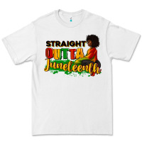 White Straight outta Juneteenth Premium Tee - RanaPortraitStore