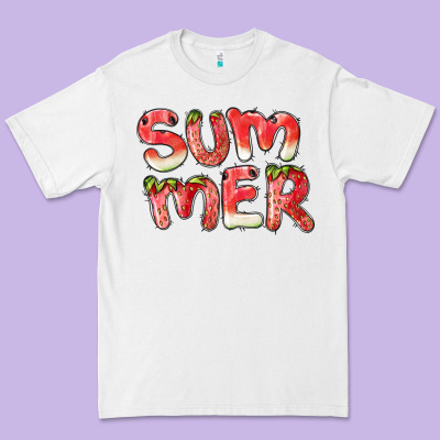 Summer Watermelon And Strawberry Premium Tee Designed By Barkaloodesign