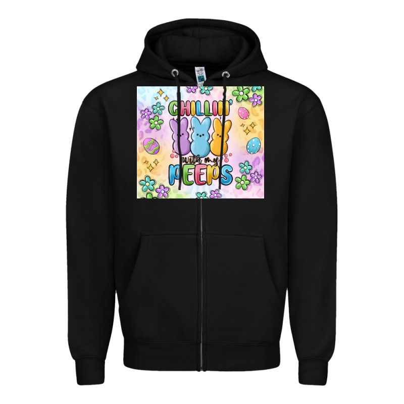 Chillin' With My Peeps Zipper Hoodie by MaliasSmallBusiness | Teevron