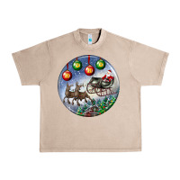 French Oak santa claus with deer christmas ornament Urban Heavy Tee - BundleAndBundleShop
