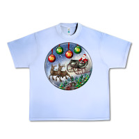 Grape Ice santa claus with deer christmas ornament Urban Heavy Tee - BundleAndBundleShop