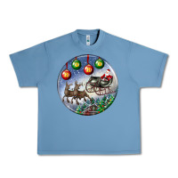 Pebble Blue santa claus with deer christmas ornament Urban Heavy Tee - BundleAndBundleShop